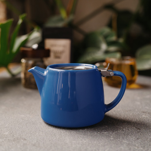 ForLife Stump Tea Pot in Blue from The Jasmine Pearl Tea Co.
