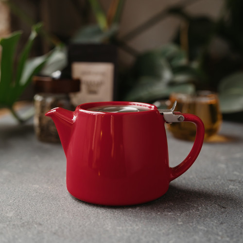 Stump Teapot - RED - Jasmine Pearl Tea Company