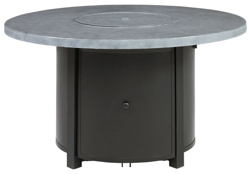 Coulee Mills - Gray / Black - Round Fire Pit Table