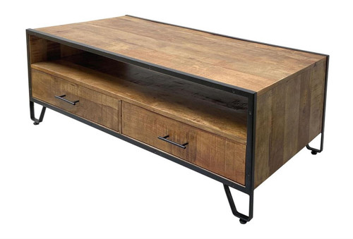 Woodson - Two Drawer Cocktail Table - Blaise Natural