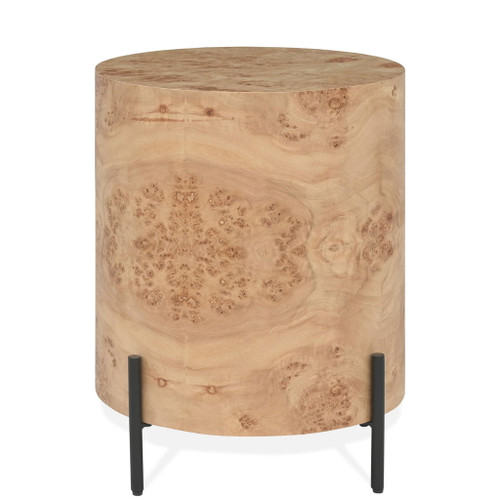 Kara - Round Side Table - Light Brown