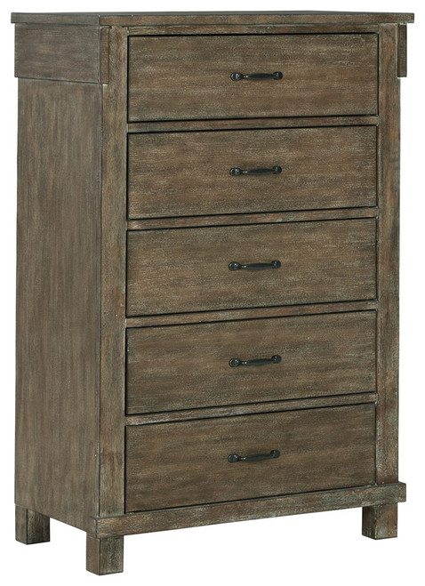 Shamryn - Grayish Brown - Five Drawer Chest