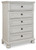 Robbinsdale - Antique White - Five Drawer Chest - Youth