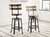 Lesterton - Light Brown / Black - Swivel Barstool (Set of 2)