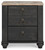 Nanforth - Two-tone - Two Drawer Night Stand