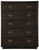 Hyndell - Dark Brown - Five Drawer Chest