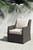 Easy - Dark Brown / Beige - Lounge Chair W/Cushion