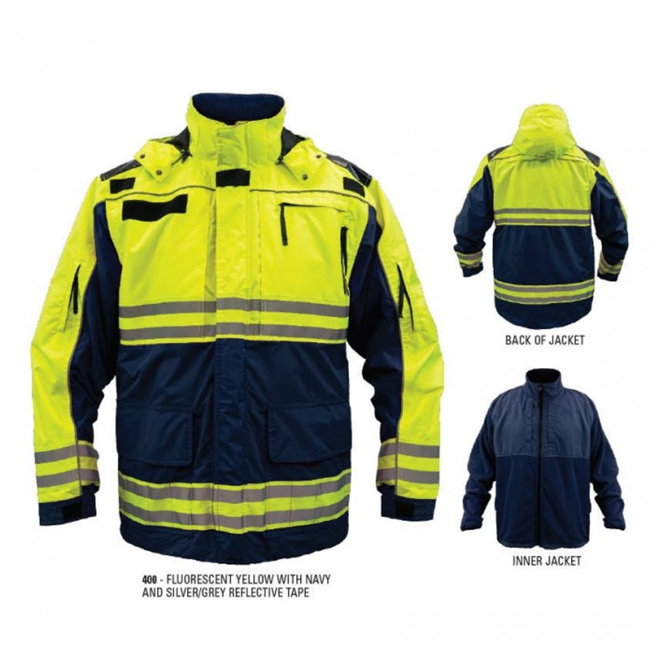 Buy Evion ES 019 - 2 Inch, Yellow and Blue Reflective Safety Jacket Online  at Best Prices in India