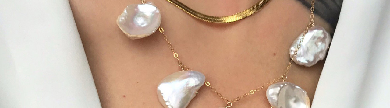 Triple strand Keshi Pearl and Amethyst Necklace N2363 – Nantucket Pearl  Company