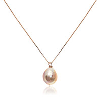 Personalised Pink Baroque Pearl Pendant, Add Your Own Favourite Charms