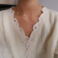 Dainty Pearl Chain Necklace