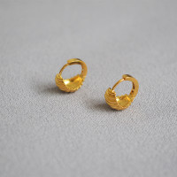 Gold Small Croissant Huggie Hoops