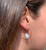 White Baroque Pearl Hoop Earrings, Rose Gold