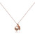 Lustrous Rose Pearl Pendant with Angel's Wing Charm