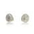 White Keshi Pearl Stud Earrings, Sterling Silver