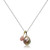 Rainbow 'Violet Purple' Baroque Pearl Pendant with Rose Quartz
