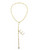 Initial Pearl Pendant and Baroque Pearl Y Shape Lariat