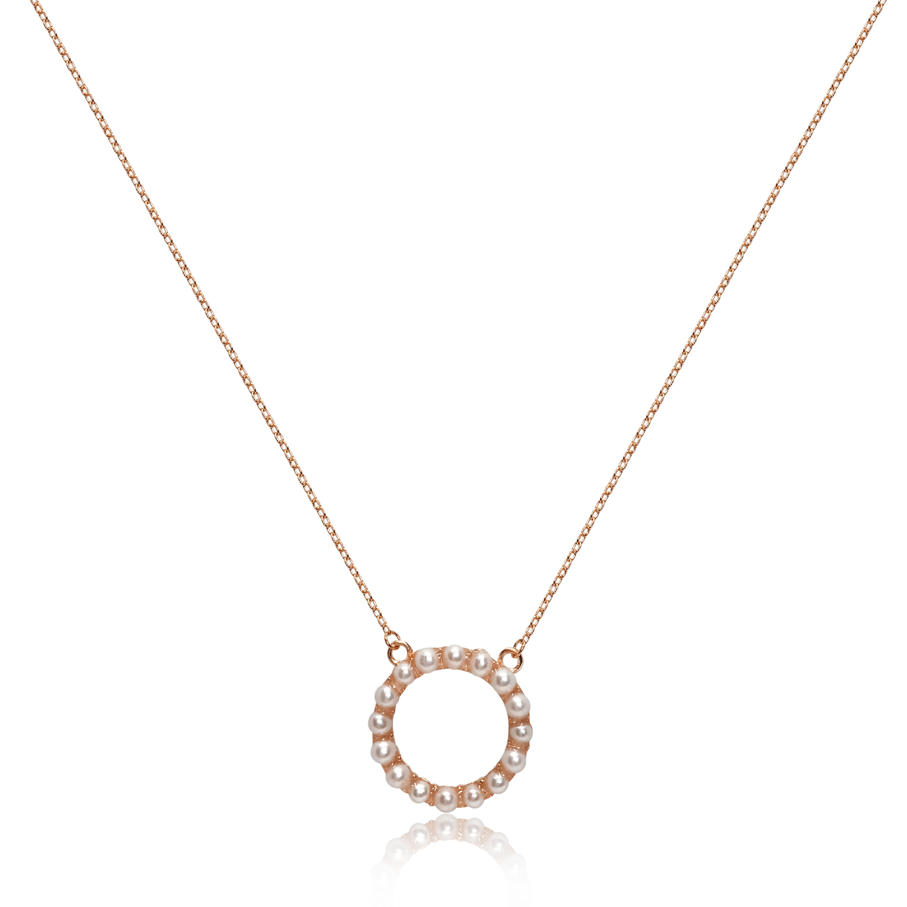 Halo White Pearl Pendant Necklace: Seed 