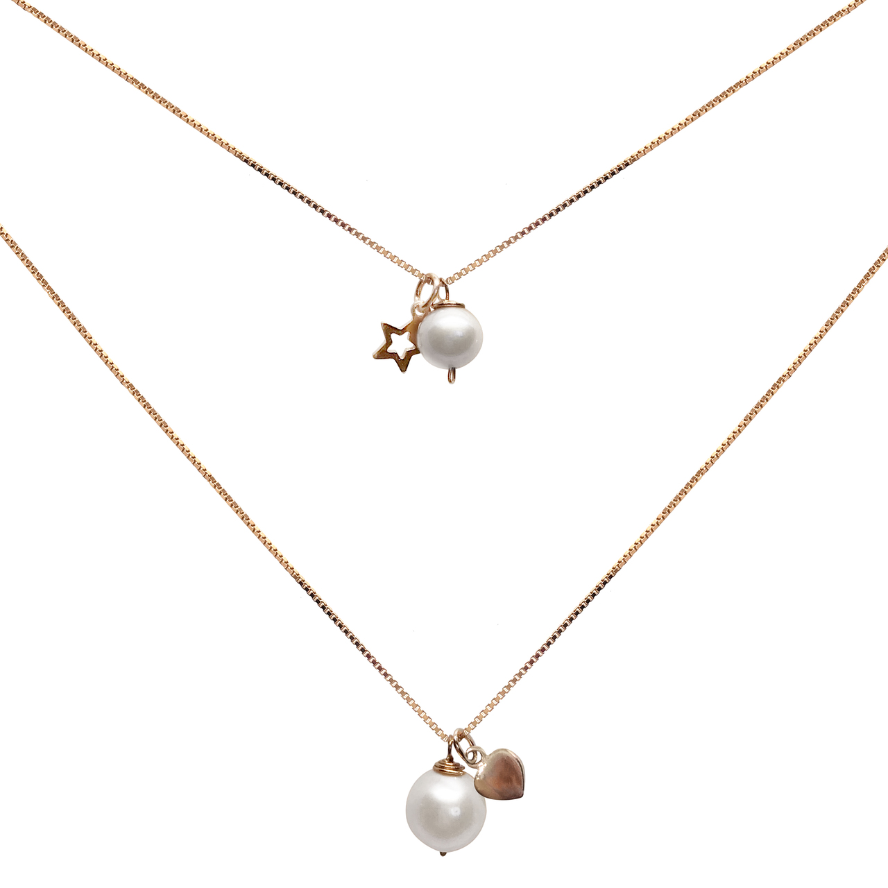 Daughter' White Pearl Pendant Set 