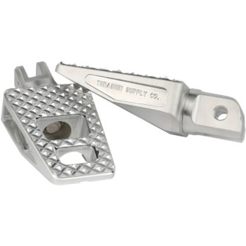 Grip surface with a slight radius for better shifting and braking while maintaining maximum grip
Platform is constructed of tough 6061 billet aluminum
Stainless steel clevis
Made in the U.S.A.

FITMENT


2018-2019 Harley-Davidson Softail Deluxe FLDE

2018-2019 Harley-Davidson Softail Heritage Classic 114 FLHCS

2018-2019 Harley-Davidson Softail Sport Glide FLSB

2018-2019 Harley-Davidson Softail Street Bob FXBB

2018-2019 Harley-Davidson Softail Breakout 114 FXBRS

2018-2019 Harley-Davidson Softail Fat Bob 114 FXFBS

2018-2019 Harley-Davidson Softail Fat Boy 114 FLFBS

2018-2019 Harley-Davidson Softail Breakout FXBR

2018-2019 Harley-Davidson Softail Fat Bob FXFB

2018-2019 Harley-Davidson Softail Heritage Classic FLHC

2018-2019 Harley-Davidson Softail Low Rider FXLR

2018-2019 Harley-Davidson Softail Fat Boy FLFB

2018-2019 Harley-Davidson Softail Slim FLSL

DISCLAIMER

All V-Twin Select parts are selected carefully and priced to include only shipping.

California sales tax applies if you live in the State of California. No other discounts or promotions apply.

All sales are final and no returns or exchanges will be accepted.  This is a SPECIAL BUY Item and quantities are limited.