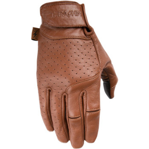 Genuine leather construction
Perforated for optimum breathability
Expanding index and middle finger knuckles for increased dexterity
Embossed logo
Glove US Size Chart
Size	A. Palm Width (inches)
S	3”
M	3 1/2”
L	4”
XL	4 1/2”
2XL	5”
How to Measure for Fitment
A. Palm Width

Measure the width of your palm to get an approximate glove size. Size up if you are in-between sizes.

Sizing information is provided by the manufacturer and does not guarantee a perfect fit.
Please use this chart as a guide only.



DISCLAIMER

All V-Twin Select parts are selected carefully and priced to include only shipping.

California sales tax applies if you live in the State of California. No other discounts or promotions apply.

All sales are final and no returns or exchanges will be accepted.  This is a SPECIAL BUY Item and quantities are limited.