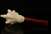 Skull in Eagle's Claw Block Meerschaum Pipe with case 12589
