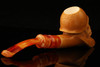 Soldier Skull with Helmet Block Meerschaum Pipe with custom case 12771