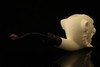 Tiger Block Meerschaum Pipe Carved by Tekin with custom case 12332