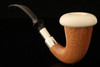 Deluxe Calabash Meerschaum Pipe Mahogany Wood - 925k Silver Rings -  with case 13050