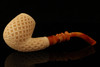 Autograph Series Deep Lattice Block Meerschaum Pipe with tool & case 12885