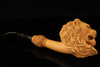 Giant Lion Block Meerschaum Pipe Carved by Kenan with custom case 13043