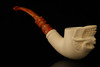 Skull Block Meerschaum Pipe with custom CASE 13046