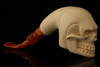 Skull Block Meerschaum Pipe with custom CASE 13046