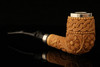 Carved Block Meerschaum Pipe Carved by Tekin with custom case 13215