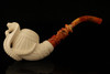 Cobra Block Meerschaum Pipe by I. Baglan with custom case 13238