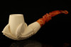 Eagle's Claw Block Meerschaum Pipe with custom case 13254