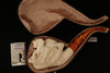 Horses in Claw  Block Meerschaum Pipe with custom case 13305