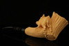 Wild Boar Block Meerschaum Pipe by Kenan with custom case 13333