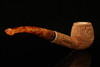 Carved Apple with Extended Shank Block Meerschaum Pipe with case 13352