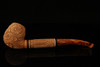 Carved Apple with Extended Shank Block Meerschaum Pipe with case 13352