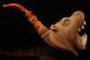 Hippopotamus Meerschaum Pipe Carved by I. Baglan with custom case 13344