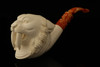 Saber Tooth Tiger Block Meerschaum Pipe with custom case 13380