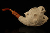 Eagle in Claw Meerschaum Pipe Carved by I. Baglan with custom case 13451