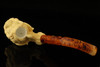 Lion in an Eagle's Claw Block Meerschaum Pipe with custom case 13455