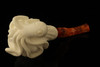 Skull & Octopus Meerschaum Pipe by I. Baglan with custom case 13458