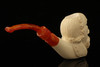 William Shakespeare Hand Carved Block Meerschaum Pipe with fitted case 13495