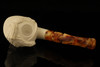 Cavalier Hand Carved Block Meerschaum Pipe with fitted case 13496