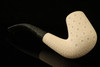 King Size Lattice Bent Billiard Meerschaum Pipe Carved by Tekin with custom case 13554