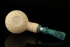 IMP Meerschaum Pipe - Turquoise  - Hand Carved with case i2257