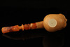 Skull Block Meerschaum Pipe by Kenan with custom case 13594